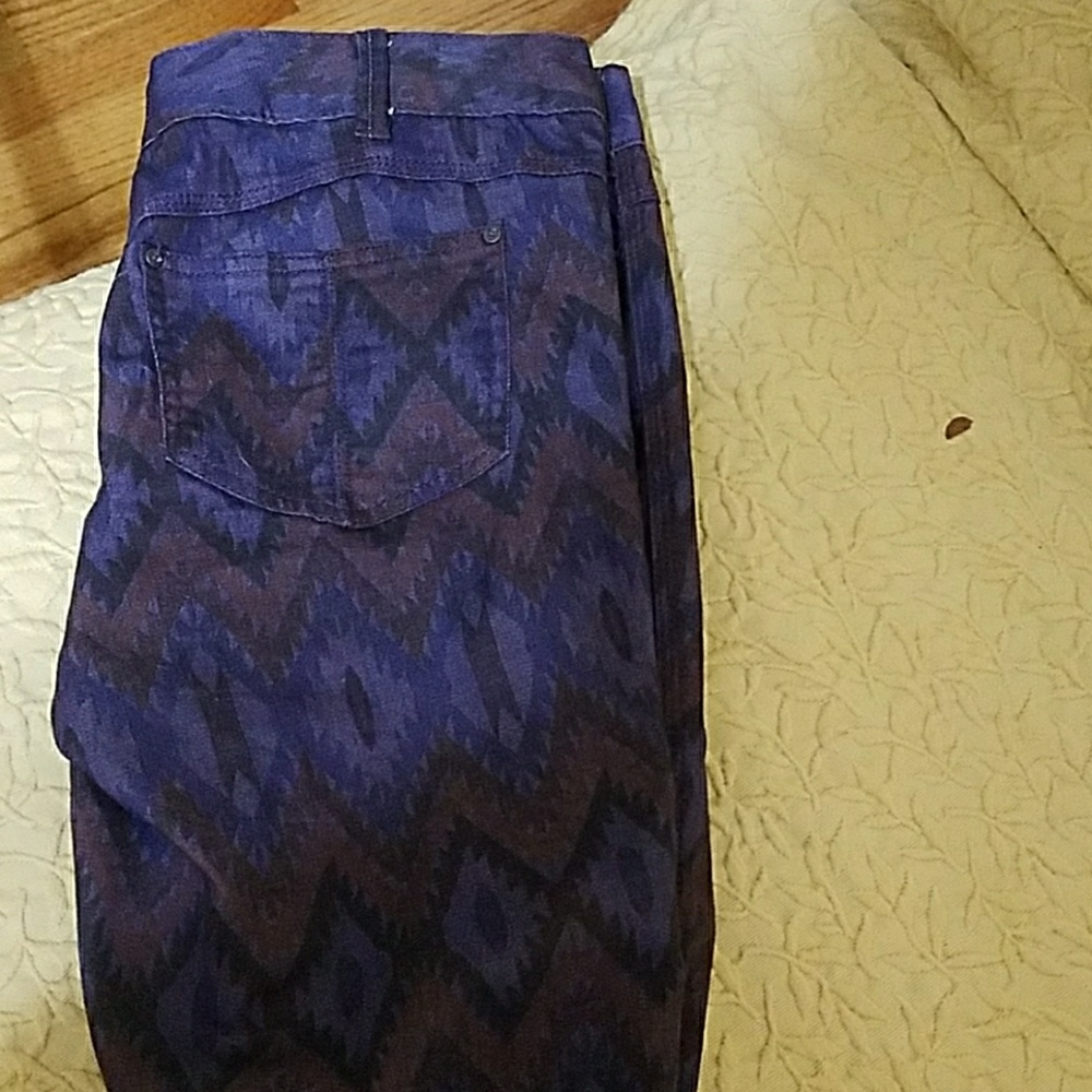 Free People Tribal Print Skinny Jeans